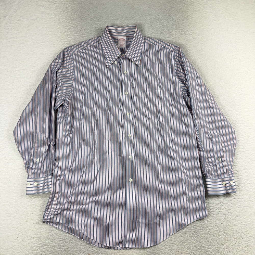 Brooks Brothers Regent Fit Stripe Button Down Shirt Original Polo 15.5-2/3